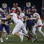 Lake Stevens Paul Varela (9) moves with the ball during a game between Lake Stevens and Kennedy Catholic at Lake Stevens High School in Lake Stevens, Washington on Friday, Nov. 17, 2023. Lake Stevens won, 44-21. (Annie Barker / The Herald)