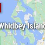Logo for news use featuring Whidbey Island in Island County, Washington. 220118