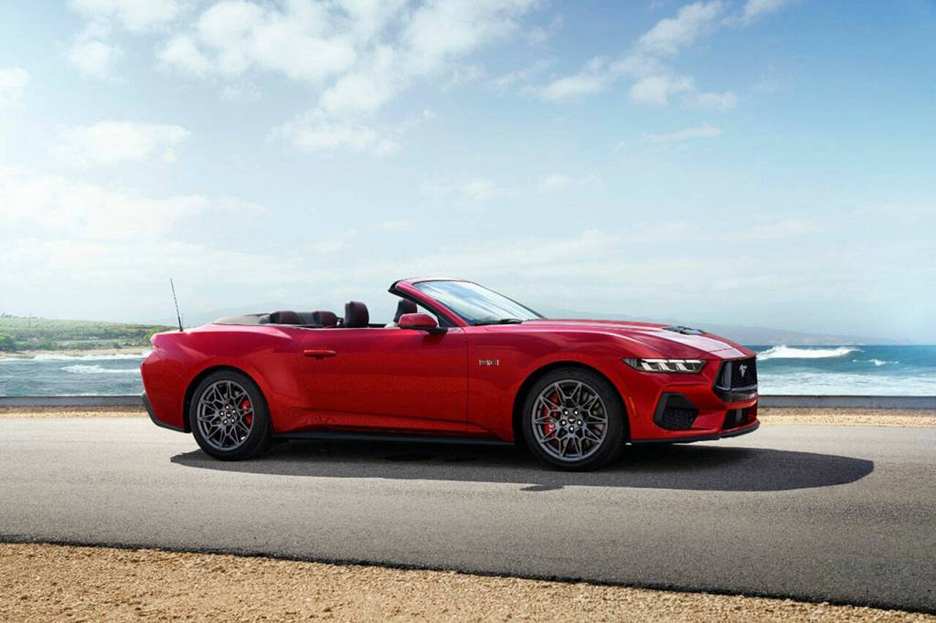 The 2024 Ford Mustang is available in coupe and convertible body styles. (Ford)