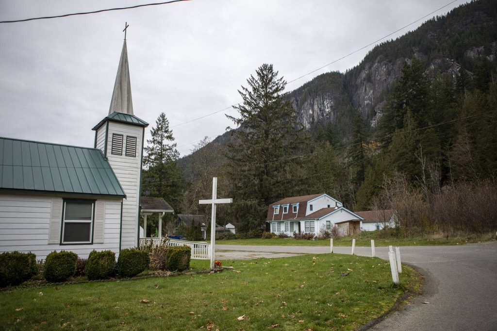 The Index Community Church in Index, Washington on Wedesday, Nov. 29, 2023. (Annie Barker / The Herald)
