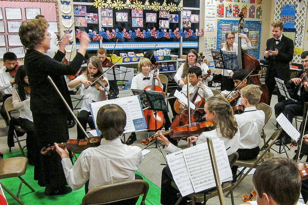 Cheryl Harris worked as a string coach for Edmonds, Mukilteo and Northshore school districts for decades. Her focus, her husband Bill Harris said, was creating independent kids. (Photo courtesy of the family of Cheryl Harris)