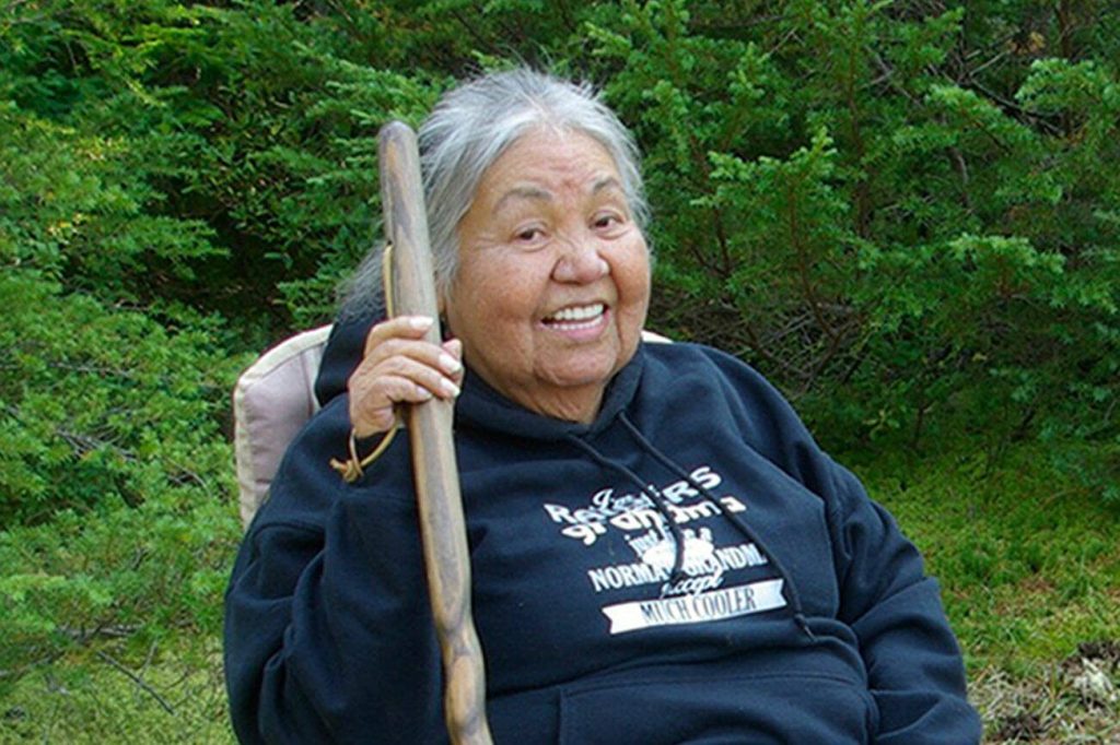 Norma Joseph in the North Cascades July 2020. Norma a longtime leader of the Sauk-Suiattle tribe, died Monday Oct. 2, 2023. (Photo by Shari Brewer)