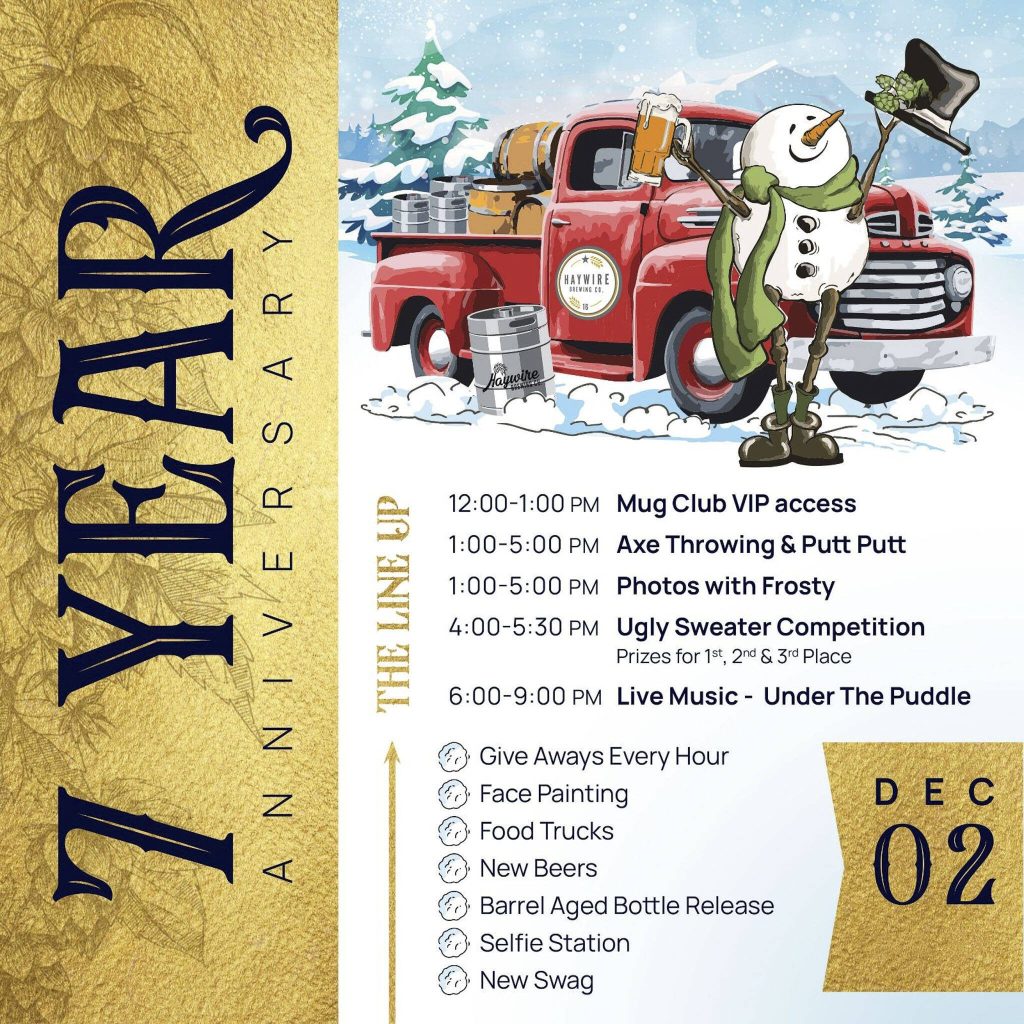 Haywire Brewing 7 Year Anniversary