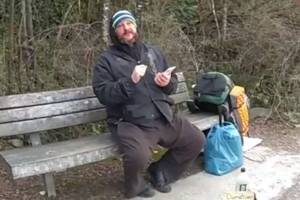 Henry King sits on a bench he often spent time on between the Boulevard Park and Taylor Dock boardwalks in Bellingham, Washington. (Photo courtesy of Bellingham Police Department)