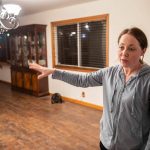 Dannika Prime talks about how the water came into her home on Tuesday, Dec. 12, 2023 in Silvana, Washington. (Olivia Vanni / The Herald)