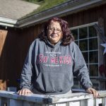 Tarya Palmer poses for a photo at her home in Darrington, Washington on Tuesday, Dec. 12, 2023. (Annie Barker / The Herald)