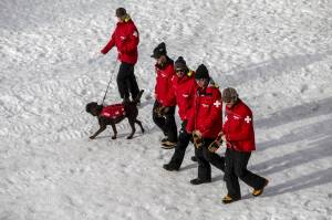 Rescue team members prep for the upcoming ski season at Stevens Pass Resort in Skykomish, Washington on Wedesday, Nov. 29, 2023.  (Annie Barker / The Herald)