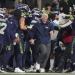 Seattle Seahawks head coach Pete Carroll reacts as players gather during the second half of a game against the Philadelphia Eagles on Dec. 18 in Seattle. (AP Photo/Lindsey Wasson)