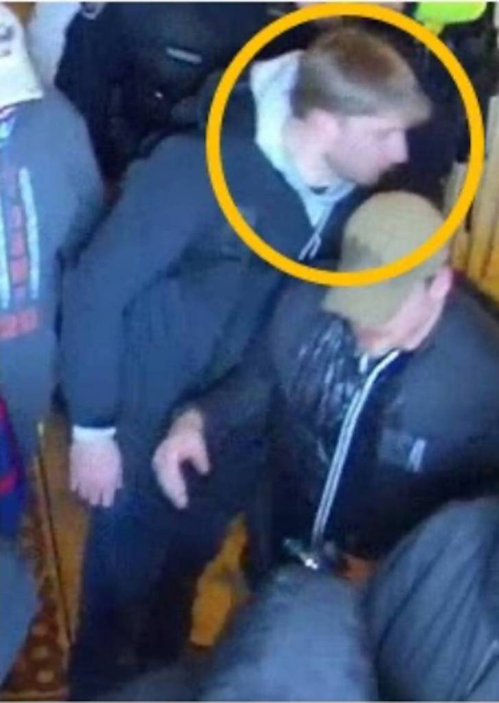 United States Capitol Police surveillance and Metropolitan Police Department body-worn camera footage shows Matthew Stickney among a large group of rioters in the U.S. Capitol on January 6, 2021. (U.S. Attorneys Office for the District of Columbia)