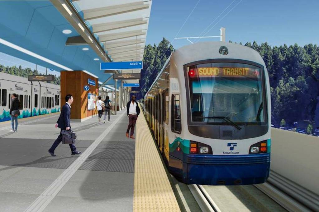 Digital rendering of Mountlake Terrace station (Sound Transit)