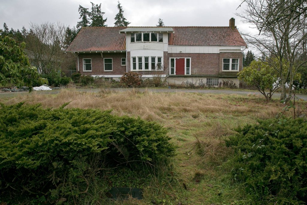 The Rosewood Manor is pictured before its impending demolition on Thursday, Jan. 4, 2024, in Edmonds, Washington. (Ryan Berry / The Herald)
