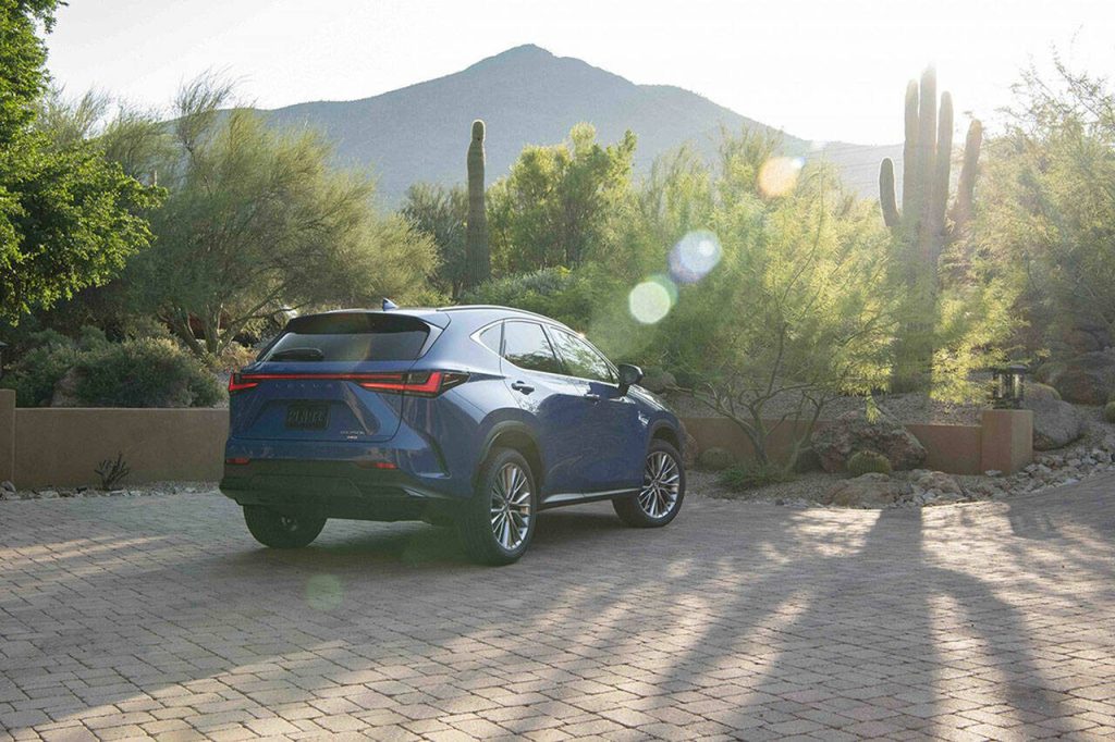 The Lexus NX 350h luxury compact SUV has five-passenger seating and 22.5 cubic feet of rear cargo space when rear seats are in upright position. (Lexus)