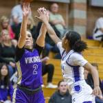 Lake Stevens Griffyn Eyman attempts a 3-point shot during the game against Kamiak on Wednesday, Jan. 3, 2024 in Mukilteo, Washington. (Olivia Vanni / The Herald)