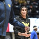 West Virginia guard RaeQuan Battle, a Marysville Pilchuck High School graduate. (William Wotring/The Dominion-Post via AP)