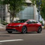 The 2024 Toyota Prius maintains the cars legendary fuel efficiency, and throws in some great sporty styling and driving dynamics for good measure. (Toyota)