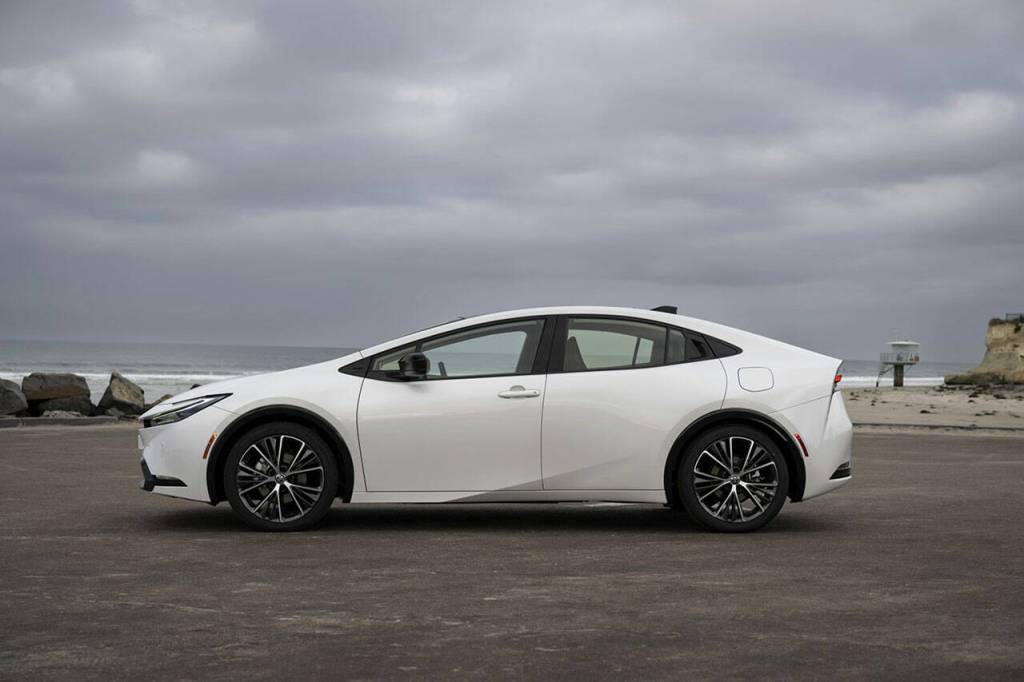 The 2024 Toyota Prius has fuel efficiency ratings up to 57 mpg for combined city and highway driving. (Toyota)