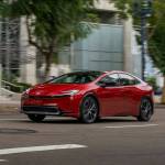 The 2024 Toyota Prius maintains the car’s legendary fuel efficiency, and throws in some great sporty styling and driving dynamics for good measure. (Toyota)