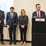 Marysville Mayor Jon Nehring speaks about the Cascade Industrial Center earning the Governors Smart Communities Award on Tuesday, Jan. 16, 2024 in Marysville, Washington. (Olivia Vanni / The Herald)