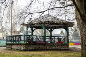 Clark Park gazebo on Thursday, Jan. 25, 2024 in Everett, Washington. (Olivia Vanni / The Herald)