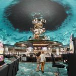 The Tulalip Resort Casino is undergoing a two-year renovation that expands the existing casino by 70,000 square and adds design features throughout that highlight the Tulalip Tribes’ culture and traditions. Illustration depicts the casino's new center bar. (Tulalip Resort Casino)