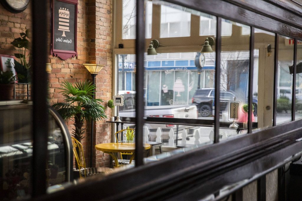 Inside Mom and Pops Cakery on Wednesday, Feb. 14, 2024 in Everett, Washington. (Olivia Vanni / The Herald)