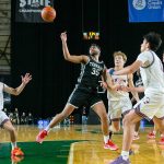 Mountlake Terraces Svayjeet Singh loses an errant pass during a WIAA 3A Boys Basketball quarterfinal against Mount Spokane on Thursday, Feb. 29, 2024, at the Tacoma Dome in Tacoma, Washington. (Ryan Berry / The Herald)