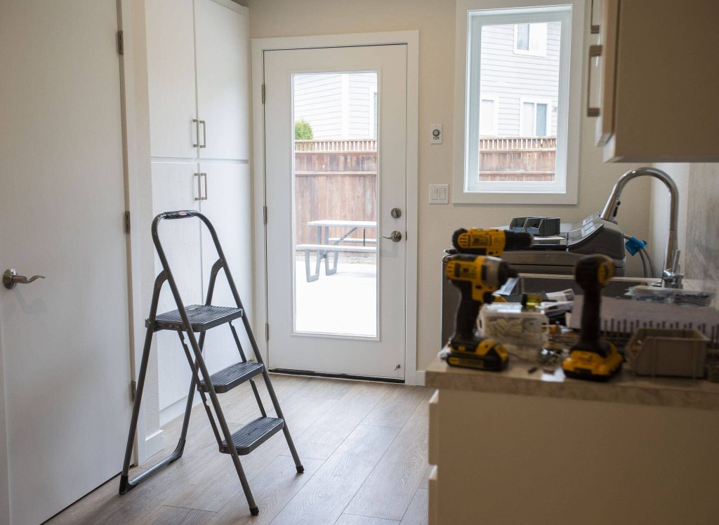 Inside Olins final home build on Wednesday, March 20, 2024 in Everett, Washington. (Olivia Vanni / The Herald)