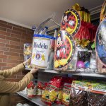 A selection of piñatas are available at Dulceria El Chavito on Wednesday, Feb. 14, 2024 in Lynnwood, Washington. (Olivia Vanni / The Herald)