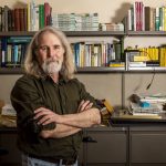 University of Washington geomorphologist David Montgomery studied the Oso landslide. He was at his office in Johnson Hall on Thursday, Feb. 8, 2024 in Seattle, Washington. (Annie Barker / The Herald)