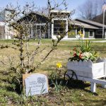 A memorial outside of the Darrington Library for McPherson on Monday, March 18, 2024 in Darrington, Washington. (Olivia Vanni / The Herald)