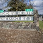 Outside the Snohomish County Road Maintenance Shop on Thursday, March 7, 2024 in Arlington, Washington. (Annie Barker / The Herald)