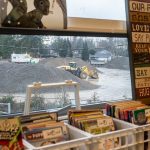The view of Mountain Loop Mine out the window of a second floor classroom at Fairmount Elementary on Wednesday, Jan. 10, 2024 in Everett, Washington. (Olivia Vanni / The Herald)
