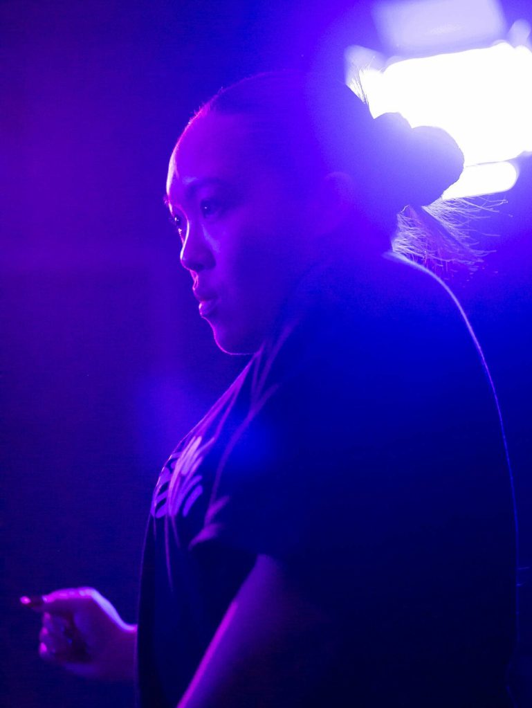 Stephanie Mendoza freestyles during a RTHMZ rehearsal. (Ryan Berry / The Herald)