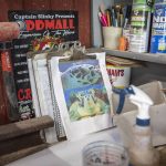 Notes for a sea turtle that Terry Carrigan, 60, made at his home-based Skywater Studios on Sunday, April 14, 2024 in Monroe, Washington. (Annie Barker / The Herald)