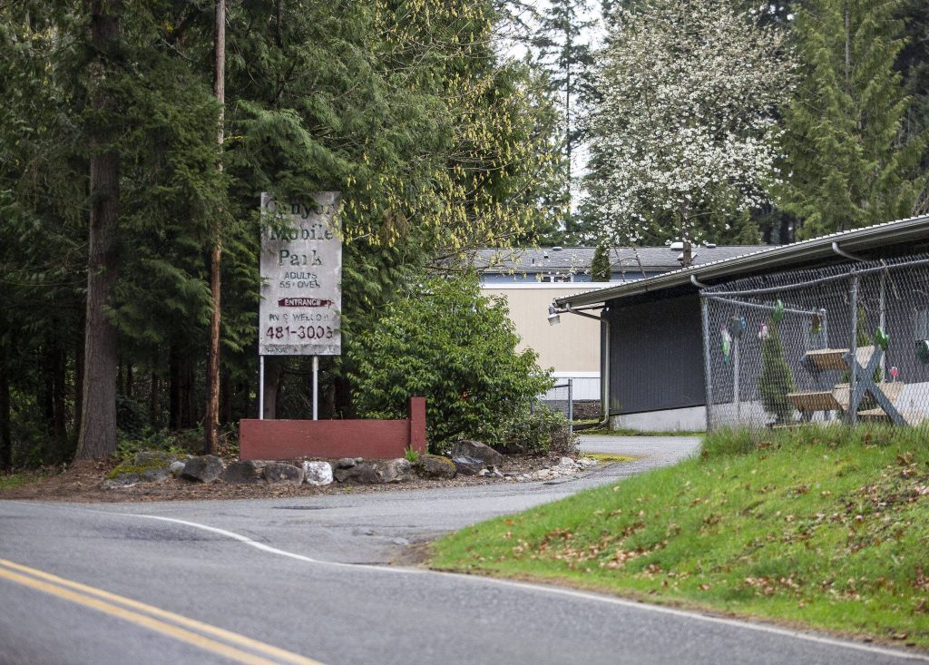 Canyon Mobile Park on Thursday, April 4, 2024 in Bothell, Washington. (Olivia Vanni / The Herald)