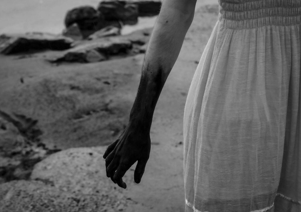 The Schack Art Centers Black and White Photography Contest first place winner in the 11th and 12th grade division, Anger Breeds Contempt by Athen Hoyt, Snohomish High School.