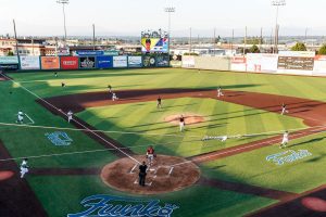 The AquaSox have the bases load in the first inning against the Vancouver Canadians Tuesday evening at Funko Field at Everett Memorial Stadium in Everett June 29th, 2021. (Kevin Clark / The Herald)