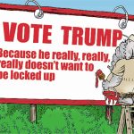 A Campaign Strategy, Presidential Race 2024, Expresident Donald J. Trump, GOP, RNC, Republican Party, legal, woes, broke, jail, prison, 91 chargestoon