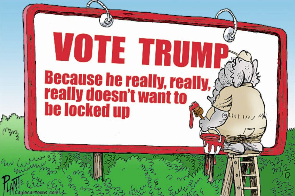 A Campaign Strategy, Presidential Race 2024, Expresident Donald J. Trump, GOP, RNC, Republican Party, legal, woes, broke, jail, prison, 91 chargestoon