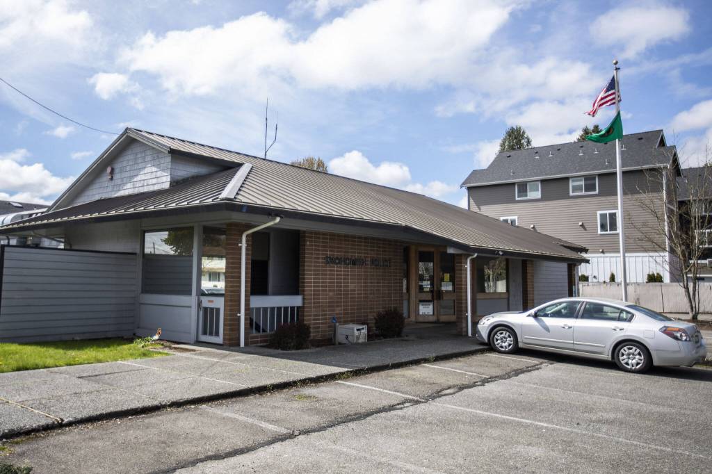 Snohomish Police Station on Friday, April 12, 2024 in Snohomish, Washington. (Olivia Vanni / The Herald)