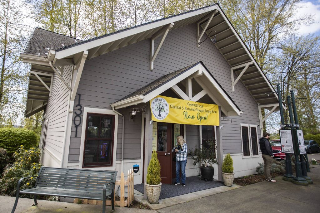 A Bit of Taste Olive Oil on Friday, April 12, 2024 in Snohomish, Washington. (Olivia Vanni / The Herald)