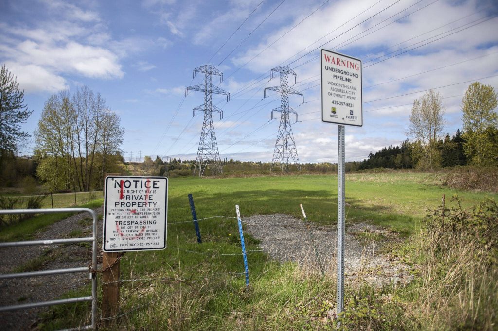 An undeveloped property known as the Pit off of 123rd Avenue Southeast & Three Lakes Road on Friday, April 12, 2024 in Snohomish, Washington. (Olivia Vanni / The Herald)