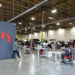 magniX employees and staff have moved into the company's new 40,000 square foot office on Seaway Boulevard on Monday, Jan. 18, 2020 in Everett, Washington. magniX consolidated all of its Australia and Redmond operations under one roof to be home to the global headquarters, engineering, manufacturing and testing of its electric propulsion systems.  (Andy Bronson / The Herald)