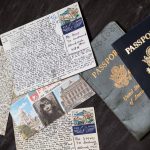 Stevess old passports and intricately detailed postcards sent home from early European travel journeys as a young adult line his living room coffee table. (Daniel Berman for The Washington Post)