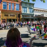 Hundreds line the streets during Snohomish’s inaugural Pride celebration on Saturday, June 3, 2023, in downtown Snohomish, Washington. (Ryan Berry / The Herald)