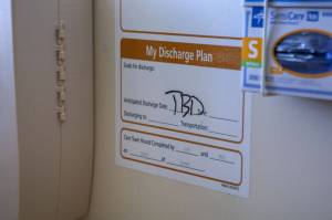 Inside John Wightman’s room at Providence Regional Medical Center on Wednesday, April 17, 2024 in Everett Washington. (Annie Barker / The Herald)