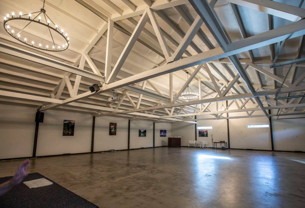 An event building on the property that is available for rent. (Olivia Vanni / The Herald)