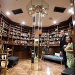 Emma Corbilla Doody and her husband, Don Doody, inside  their octagonal library at the center of their octagon home on Thursday, May 2, 2024 in Sultan, Washington. (Olivia Vanni / The Herald)