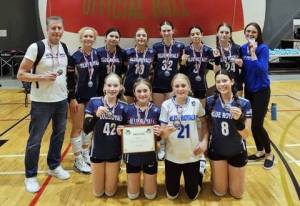 The Mukilteo-based Blue Royals Volleyball Academys U13 team qualified for nationals for the second straight year. (Photo courtesy of Dale Raymond)