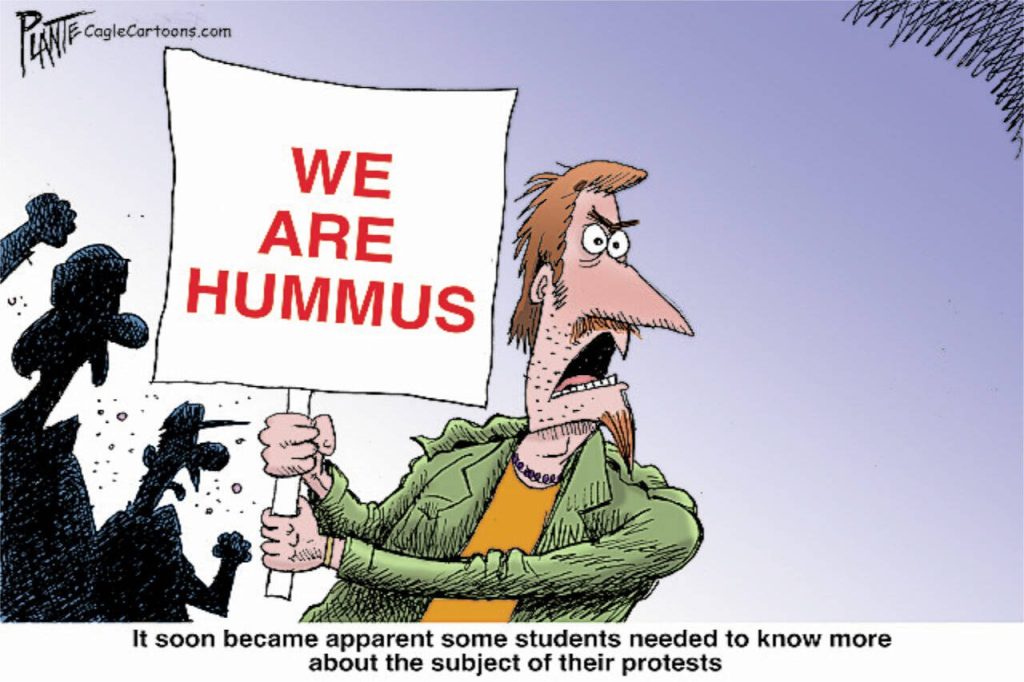 We Are Hummus, Hamas, students, protesters, college, University of Texas at Austin, Columbia University, UCLA, USC, Indiana University, NYU, Emerson College, Gaza, Israel, anti-semitism, pro-Palestinian, University of Michigan